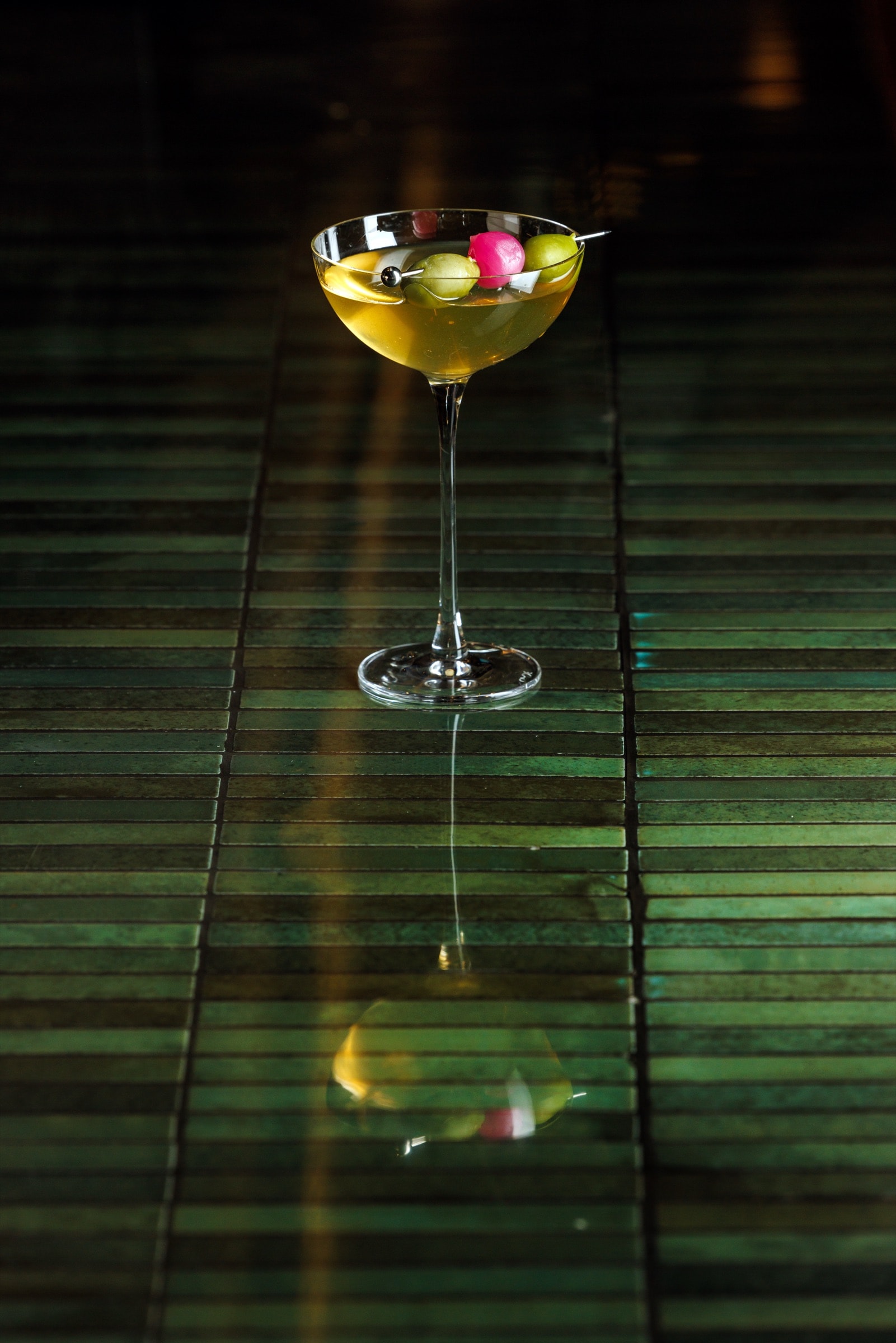 A cocktail on the bar at Cassette
